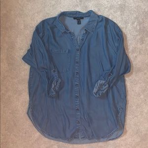 Denim Button Down Top